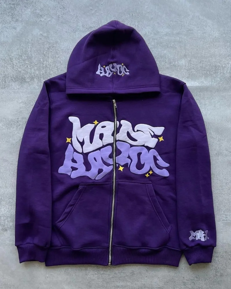 Streetwear Brand Hoodie - American Retro Star and Letter Printed