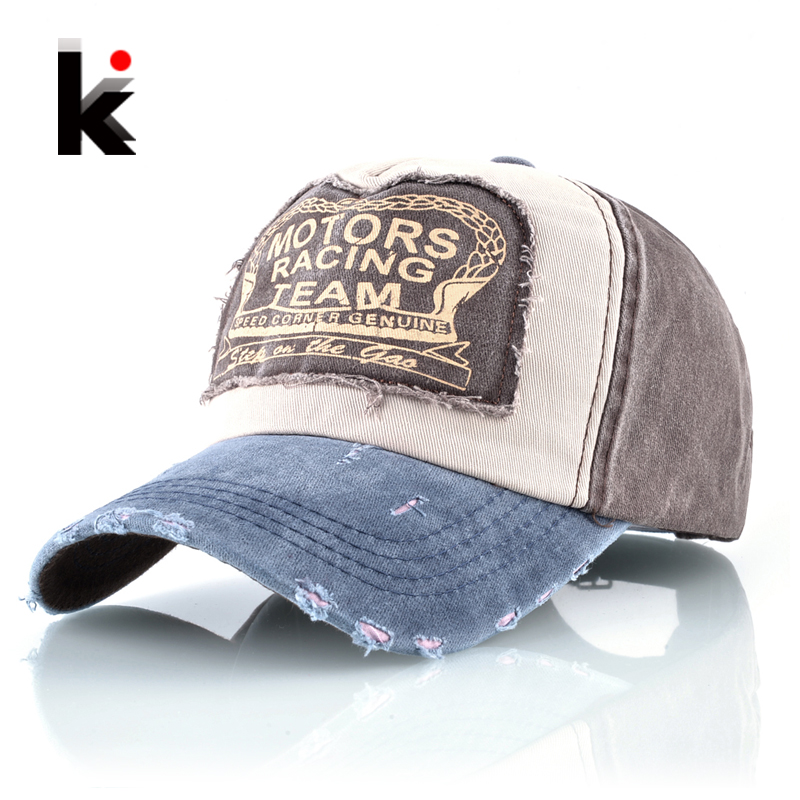 Streetwear Brand With K - Fashion Washed Denim Baseball Cap Women