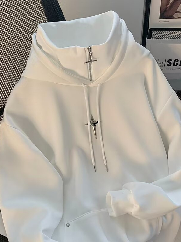 Autumn Winter High Neck Hoodie - Streetwear Brand Hoodie review and price